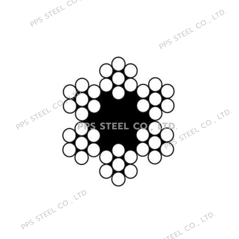 ลวดสลิงสังกะสี 6x7-FC